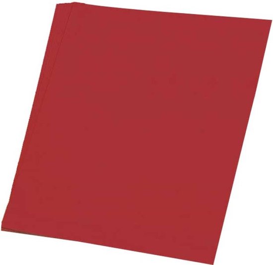 Foto: 50 vellen rood a4 hobby papier hobbymateriaal knutselen met papier knutselpapier