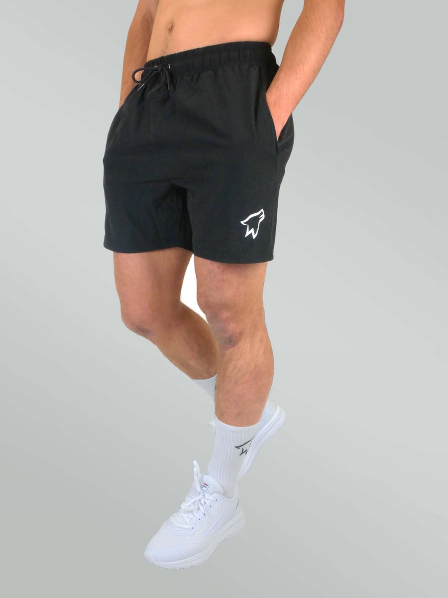 Wolfpack Lifting - Shorts - Fitness Shorts - Zwart - Maat S