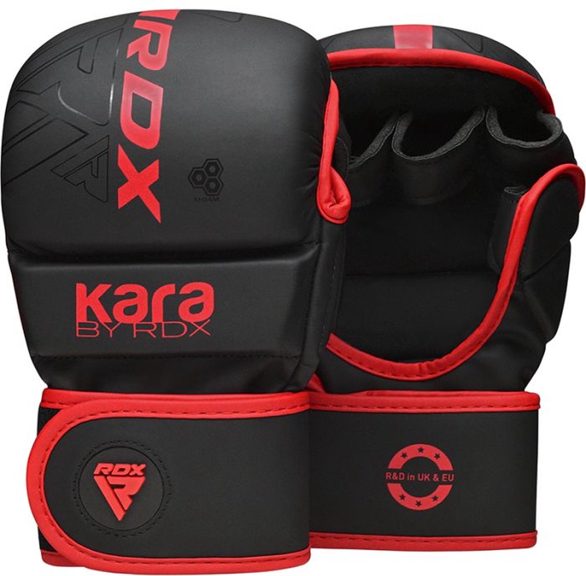 RDX Sports F6 Kara - MMA Bokshandschoenen - Training - Boksen - Kunstleer - Rood - S/M