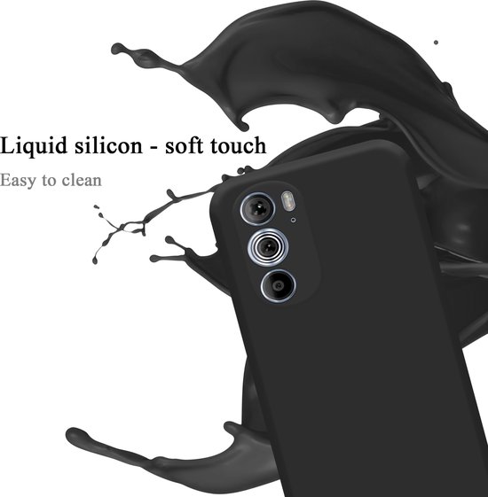 Coque Cadorabo pour Motorola EDGE 30 PRO / EDGE+ en LIQUID BLACK - Housse de protection en silicone TPU flexible Case Cover