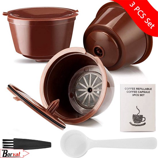 Borvat® 3 herbruikbare Dolce Gusto koffie cups