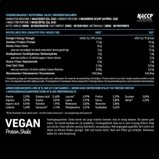 Pure. Vegan Protein - 2000gr - eiwitten - plantaardige eiwitshake - low carb dieet van Pure — afbeelding 2