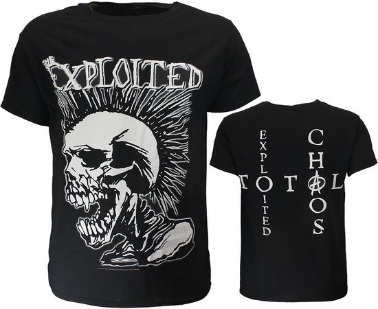 Expl0ited Merch The Exploited Mohican Skull T-Shirt - Officiële Merchandise | bol.