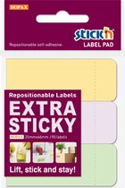 Stick'n Label etiket - 25x66mm, extra sticky, multi kleuren, 3x30 sticky notes