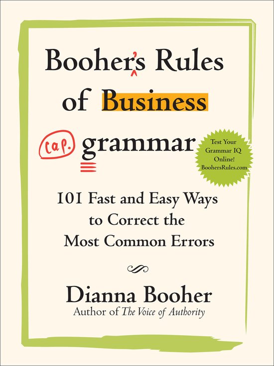 Booher's Rules of Business Grammar - cover