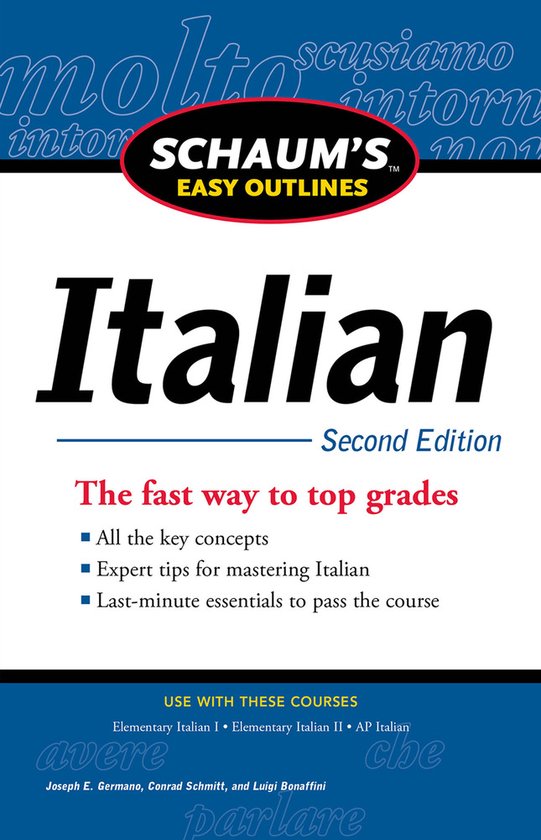 Schaums Easy Outline Of Italian - cover