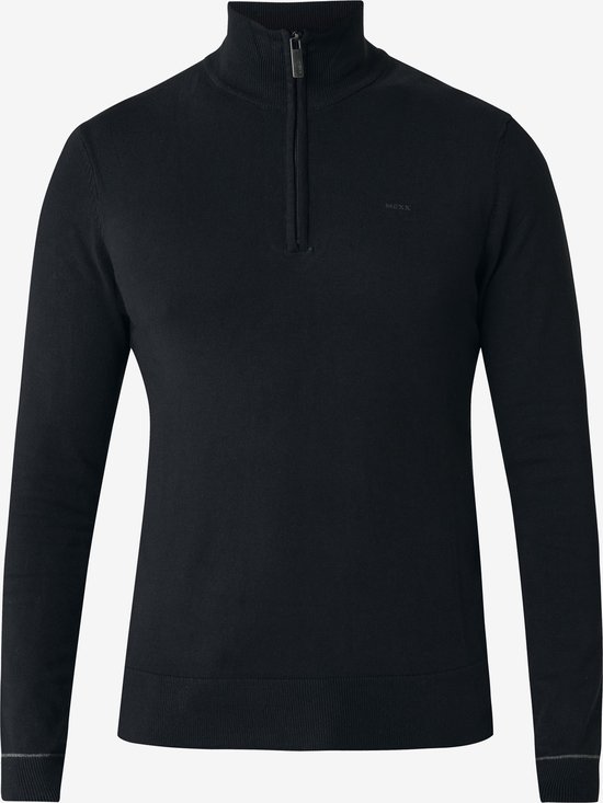 JAMES Half Zip Sweater Mannen - Zwart - Maat L