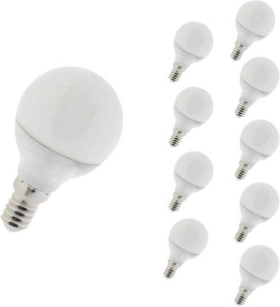 E14 LED-lamp 6W 220V G45 dimbaar (pakket van 10) - Koel wit licht - Overig - Pack de 10 - Wit Froid 6000K - 8000K - SILUMEN