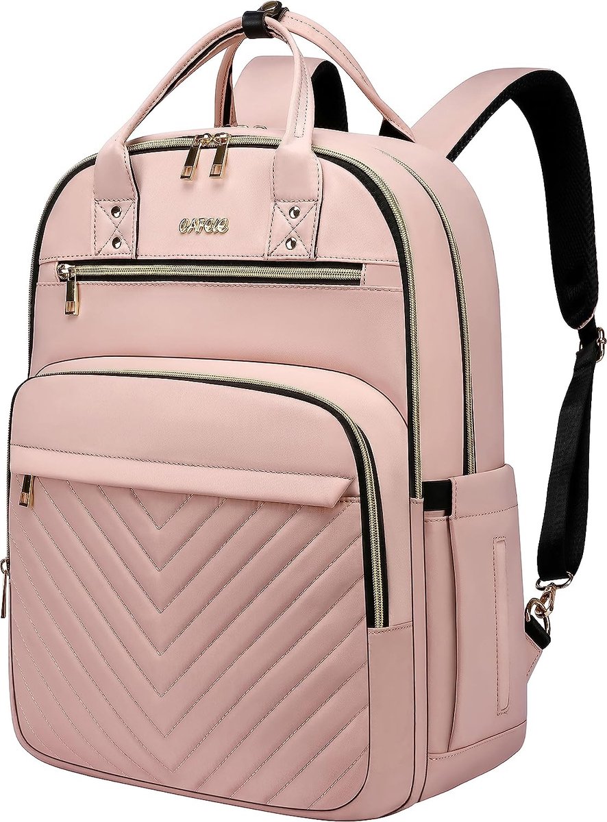 FIORETTO Rugzak Womens Schooltas Meisjes Jongen, Past 15,6 inch Laptop Ideaal voor School Woon-werkverkeer Reizen, Groen, Casual