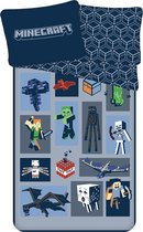 Minecraft Dekbedovertrek Emblematic - Eenpersoons - 140 x 200 cm - Polyester