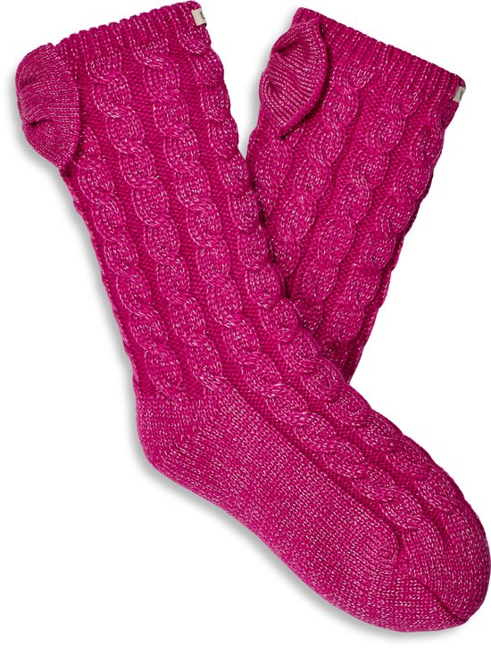 Chaussettes doublées en polaire UGG Laila Bow - Rose - Taille unique