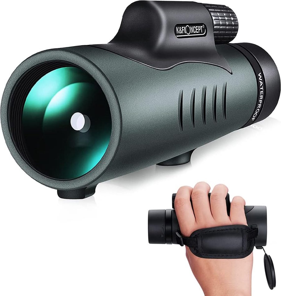 Concept Monoculaire telescoop waterdicht 12x42 HD mobiele telefoon verrekijker met telefoonklem