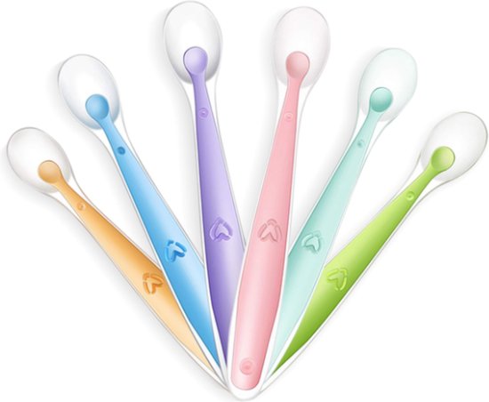 Delft Pink - Cuillères Bébé - 6 pièces - cuillères pour bébé sans BPA - nourriture pour bébé