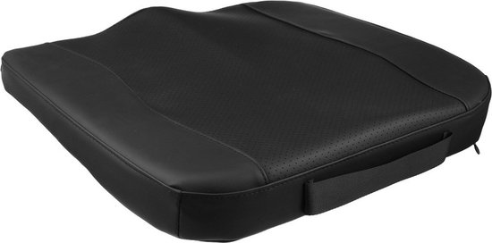 JNNJ 2 stuks autostoelkussens voor voorstoelen, gelzitting, ademend lendensteunkussen voor stoel met antislip voor auto, kantoor, huis, kinderwagen (zwart