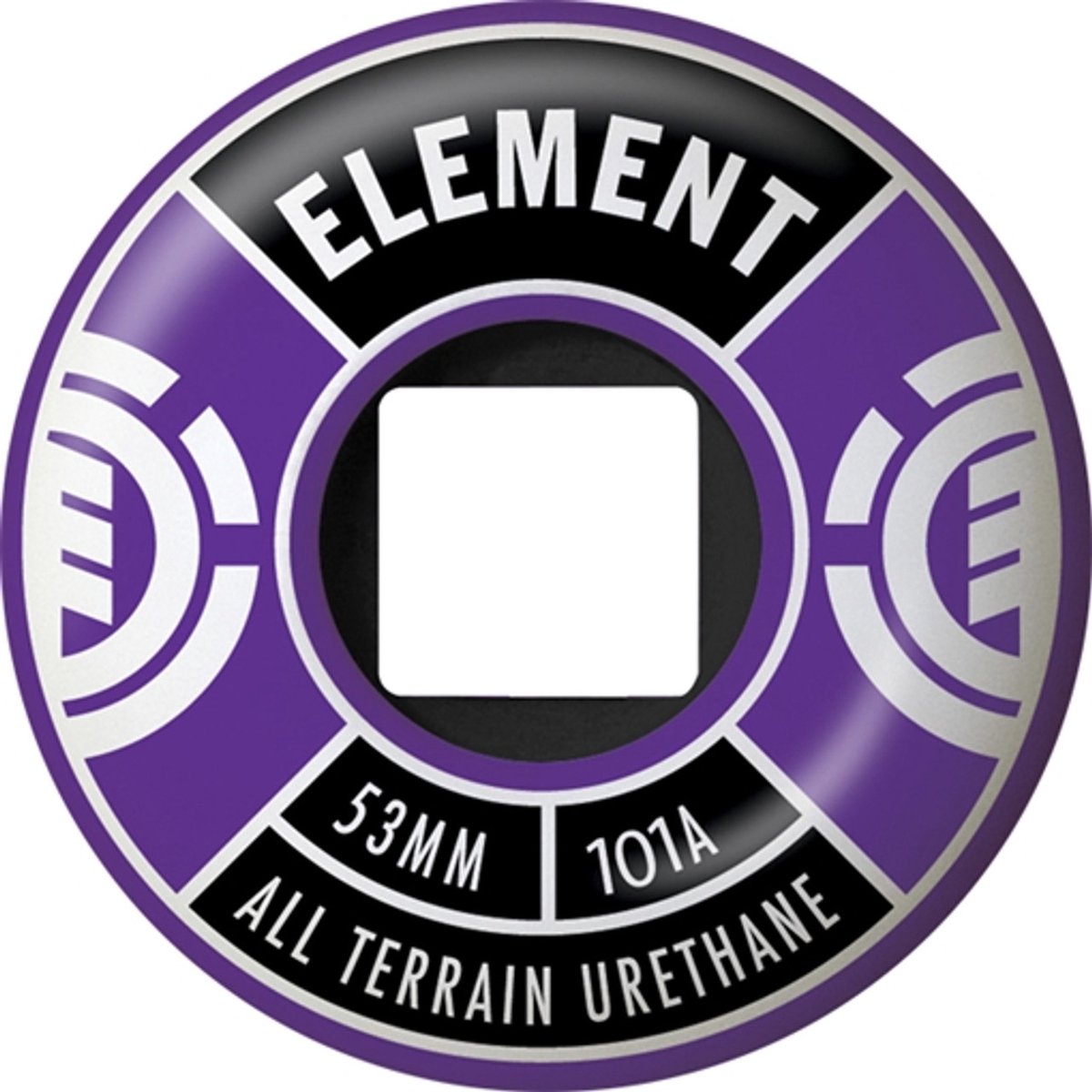 Element Divided Skateboard wheels 53mm Zwart