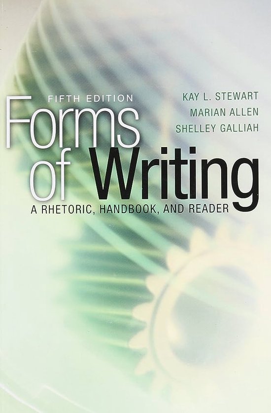 9780132068505 - Forms of Writing: A Rhetoric, Handbook, and Reader (5th Edition) - Softcover