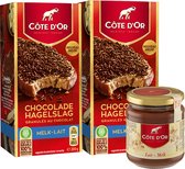 Côte d'Or ontbijtpakket met hagelslag en smeerpasta - melk - 700g