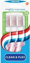 2x Aquafresh Tandenborstel Clean & Flex Medium 3 stuks