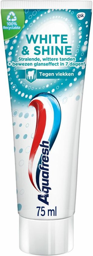 3x Aquafresh Tandpasta White & Shine 75 ml