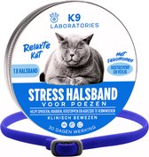 Antistress halsband kat Blauw - Anti stress middel voor katten - Alternatief voor feromonen verdamper - Feromonen halsband kat - kalmerend - bij spanning en stress