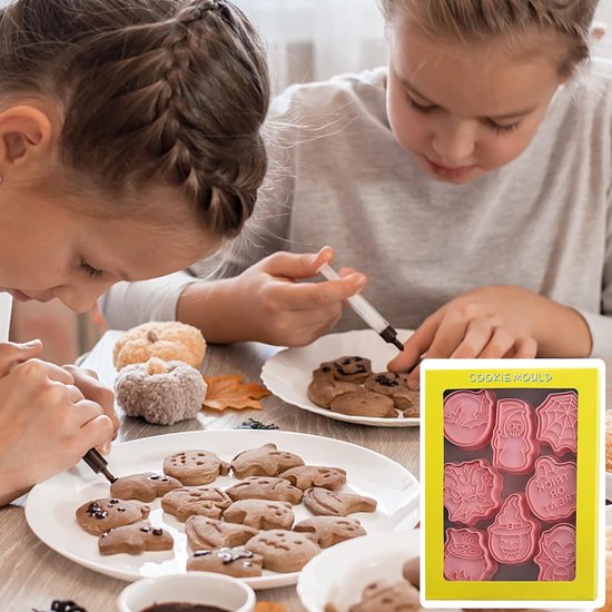 Lot D'emporte-pièces 3D En Plastique Pour Halloween - Motifs Variés (fantômes, Citrouilles...), Pour Biscuits Et Décorations - 12