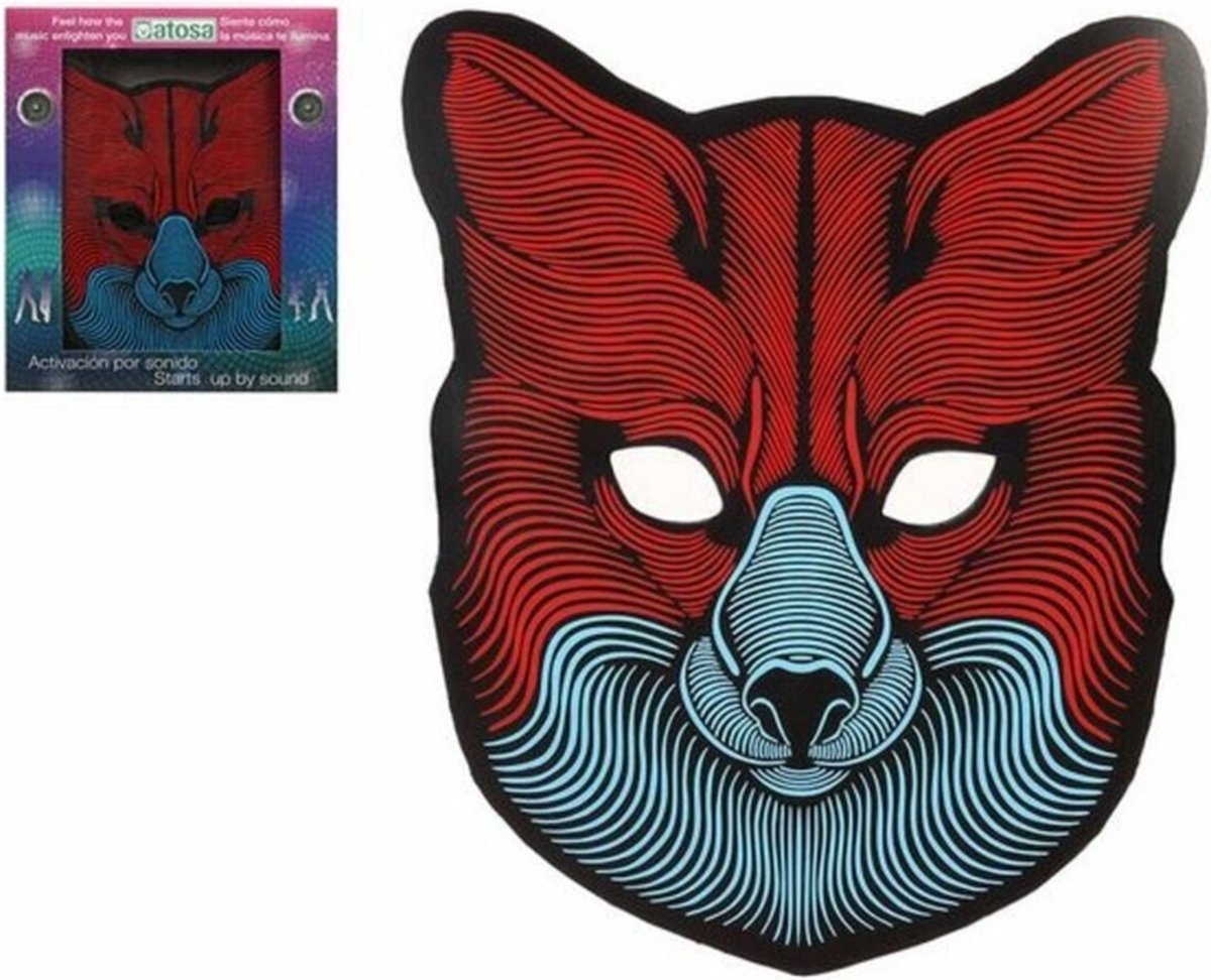 Masker LED Vos - Lichtgevend - Geluidsreactief - Partymasker - Festival