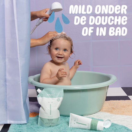 Naïf - Wasgel & Shampoo Voordeelset - 2x200 ml - Babyverzorging - Baby's & Kinderen - met Natuurlijke Ingrediënten - Naïf