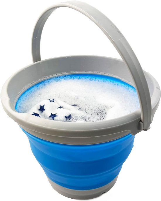 Opvouwbare Emmer 3L Grijs - Inklapbare Siliconen Wateremmer Voor Kamperen, Reizen, Auto & Outdoor