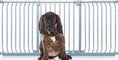 Bettacare Elite Hondenhek Assortiment, 179cm - 188cm (72 opties beschikbaar), Mat Grijs, Druk Montage Hek voor Honden en Puppy's, Huisdier en Hond Barrière, Eenvoudige Installatie