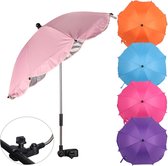 BabySun Parasol voor kinderwagen, parasol voor pasgeborenen, universele zonwering voor pasgeborenen, opvouwbaar, met eenvoudige montage, paars