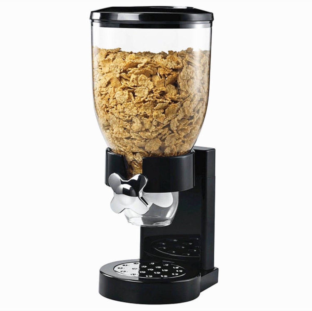 Voedsel Dispenser - Cornflakes, Cereal, Musli, Ontbijt - 2L - Zwart