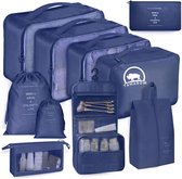 Tamarow Packing Cubes Set 10 Delig - Bagage Organizers - Travel Backpack Organizer - Kleding Organizer - Donker Blauw