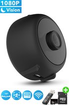 Caméra Spy Bastix - X2 Spycam Mini caméra de sécurité IP sans fil 1080P - Détection de mouvement, fonction nuit - Comprend une carte Micro SD de 64 Go