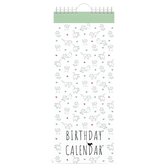 Lannoo Graphics - Calendrier d'anniversaire - Calendrier d'anniversaire - CHATS - All-over - 4 langues - 130 x 325 mm