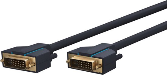 ClickTronic 70334- GB Câble DVI-D DVI-D Blauw DVI 5 m