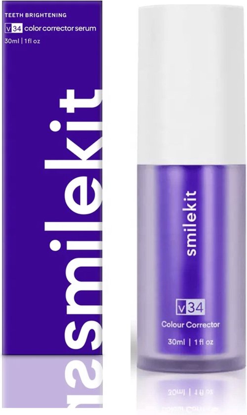 Smilekit V34 Colour Corrector Serum - Witte Tanden - Paarse Tandpasta - Teeth Whitening
