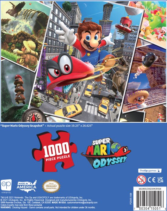 Super Mario: Odyssey Snapshots Puzzel - Puzzel 1000 Stukjes - Usaopoly