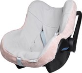 Baby's Only Baby autostoelhoes 0+ Cozy - Geschikt voor Maxi Cosi - Oud Roze - Hoes voor de autostoel met teddystof - Geschikt voor 3- & 5-puntsgordel