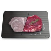Ontdooiplaat voor Bevroren Vlees - 9 Inch - Snel Ontdooien van Voedsel - Aluminium - Snelle en Gezondere Manier van Ontdooien - Natuurlijke Ontdooimat - Snelle Ontdooiplank voor Steak, Varken