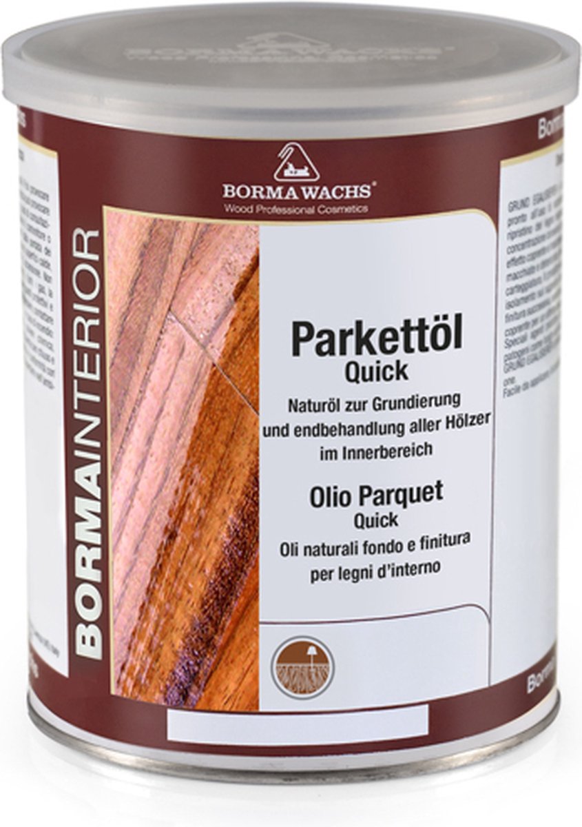 Borma Wachs Parketolie Diep Mat (5/100 glans) Transparant / kleurloos 1 liter