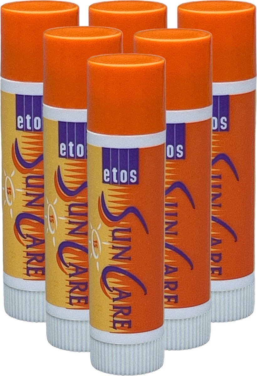 Etos Sun Care Lippenbalsem factor 15 - 6 gr - 6 stuks