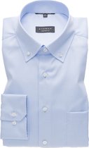 ETERNA comfort fit overhemd - twill - lichtblauw - Strijkvrij - Boordmaat: 46