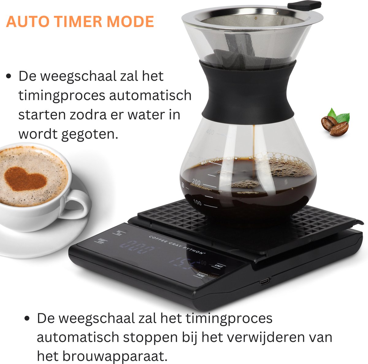 เครื่องชั่งกาแฟ จับเวลาได้ Pocket Coffee Scale ความละเอียดสูงถึง 1000g x  0.1 g ขนาดพกพา