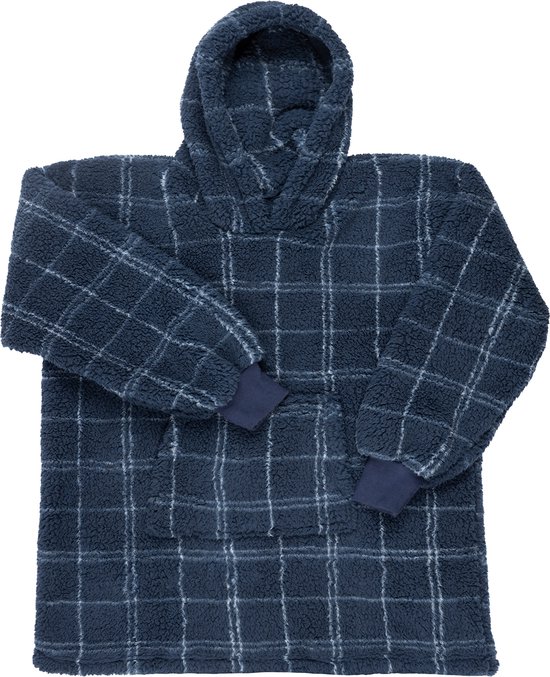 Mistral Home - HOODIE - hoodie plaid - teddy - one size - ruiten - blauw