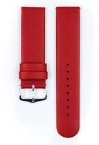 Hirsh Horlogeband Scandic Rood - Leer - 22mm