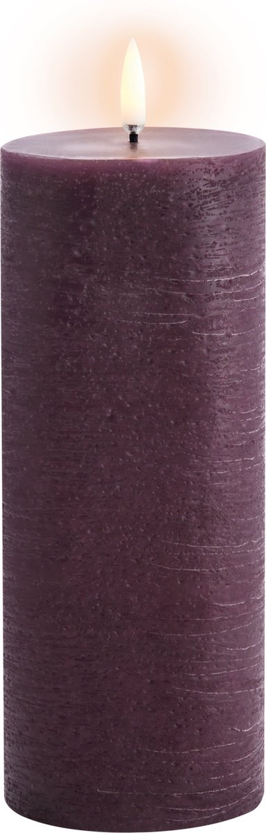 Uyuni led-kaars Rustic 7,8 x 20,3cm plum