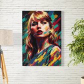 Canvas Schilderij - Taylor Swift - Popart - Kamer decoratie accessoires - Schilderijen woonkamer kunst - Wanddecoratie slaapkamer - Muurdecoratie keuken - Wanddoek interieur binnen - Woondecoratie huis - Wall art woonaccessoires