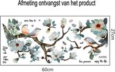 Raamsticker - Vogels op tak - Raamdecoratie - Raamfolie - Statisch - Zelfklevend - Sticker