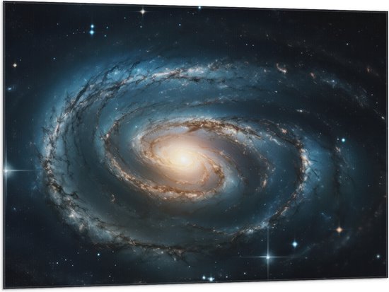 Vlag - Galaxy - Sterren - Kleuren - 100x75 cm Foto op Polyester Vlag
