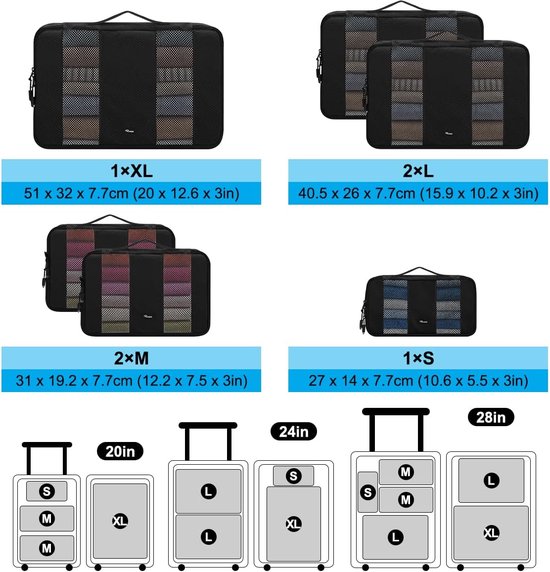 Pack de 2 organiseurs de valise & penderie - Version XL - PEARL